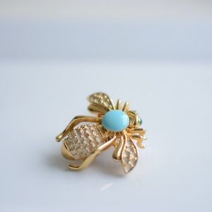 Something Blue Vintage Bumble Bee Pin Brooch